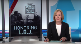 PBS NewsHour anchor Judy Woodruff talks about the LBJ School's 50th anniversary Oct. 12, 2020