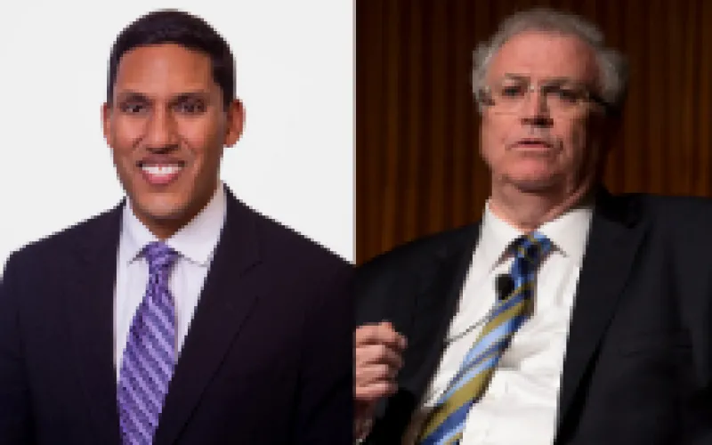 Rajiv Shah (left) and Tom Johnson