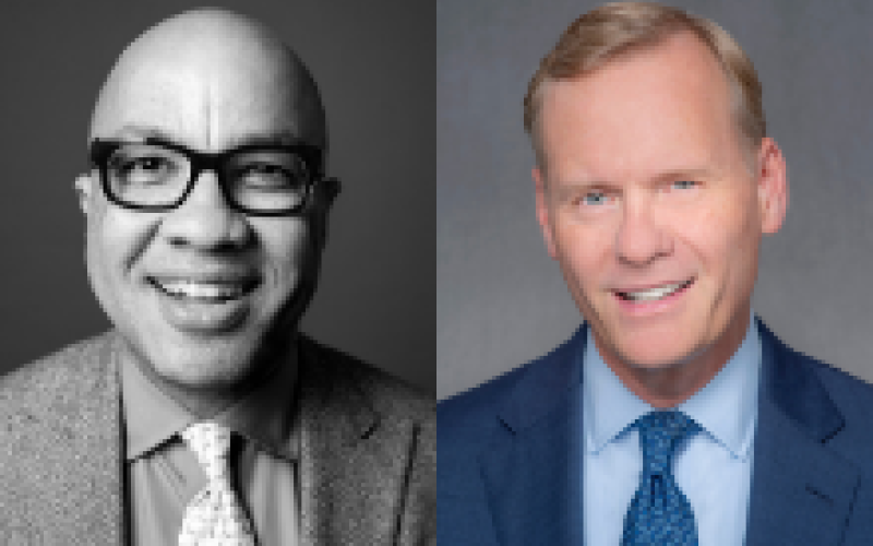 Darren Walker, Ford Foundation (left); John Dickerson, CBS News